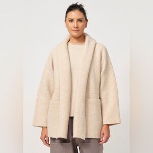Double Face Coat in Alabaster Cream